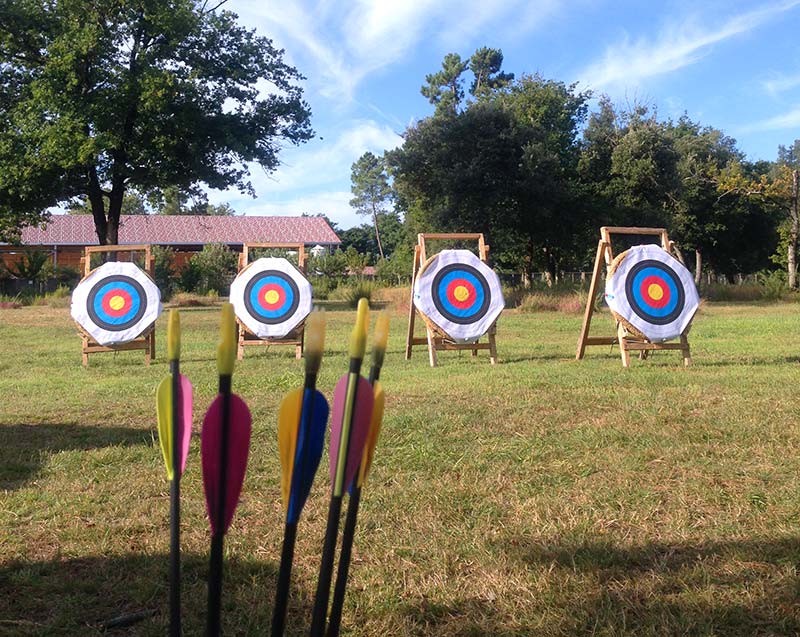Cibles et tir à l'arc au camping en Charente Maritime