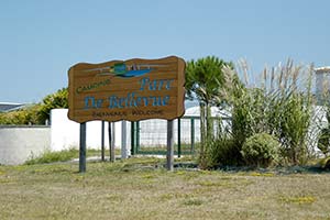 L'entrée du camping Parc de Bellevue à Arvert en Charente Maritime